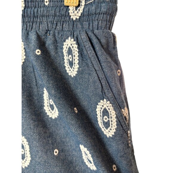 Anthropologie Ett:Twa Shorts Size Small Embroidered Scalloped Eyelet Pull On - Picture 5 of 7